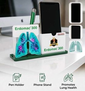 Mobile and Pen Stand with Lungs Decor