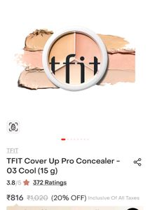 Tfit Cover Up Pro Concealer Palette (03 Cool)