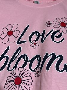 New Pink 'Love Blooms' Tee