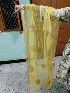 Sparkling Yellow Sharara Set