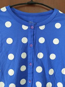 POLKA DOT COTTON CARDIGAN