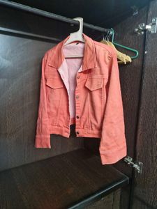 Orange Denim Jacket