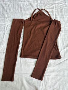 Halter Neck Fitted Cotton Top