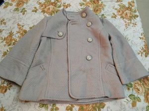 Stylish silver Buttoned Jacket with free plazo
