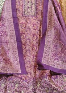 Designer silk suit with Dupatt