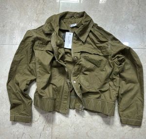 Stylish Olive Green Utility Jacket