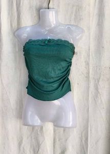 14410. Chic Ruched Strapless Top