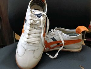 Asics Onitsuka Tiger White & Orange Sneakers