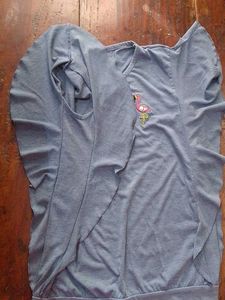 Gray Flamingo Graphic T-Shirt