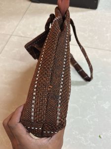 Woven Tote Bag with Matching Pouch
