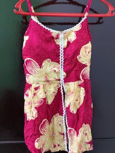 Vibrant Floral Print Peplum Top