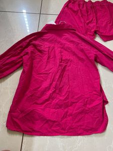 pure cotton Hot Pink Co-ord Set