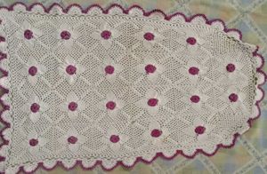 Crocheted sofa back cover set