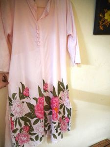 Pink Floral Kurta Set