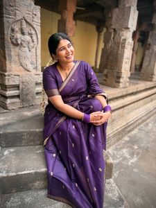 Elegant Purple Silk Saree