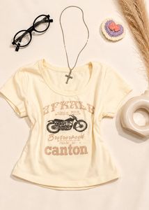 Cream Graphic T-Shirt