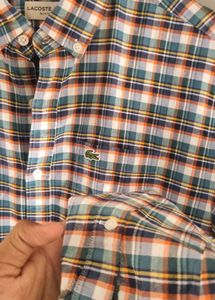 Lacoste Plaid Button-Down Shirt