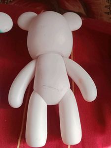 3 Unique Decorative Painted Bear Figurines