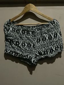Stylish Black & White Patterned Shorts