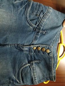 High Waist Blue Denim Jeans