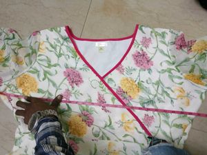 Floral Print Wrap Dress