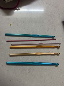 Assorted crochet kids and hooks