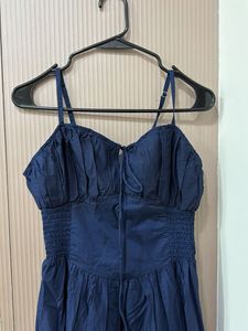 Navy Blue Tiered Midi Dress