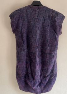 Unisex Purple Half Sleeves Sweater