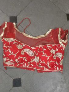 Red Embroidered Blouse