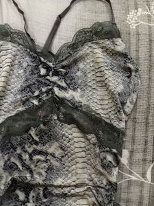 Grunge Snake Print Mini Dress