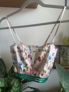 Floral Print Corset Bra Top