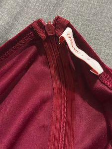 Burgundy Velvet Mini Dress