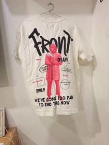 Souled store Cream T-Shirt with Korean Text