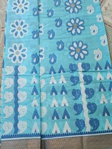 Blue Cotton Saree
