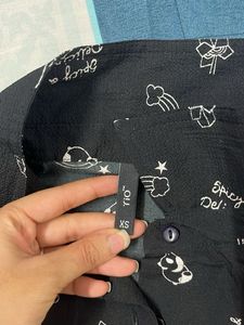 Patterned Black Top