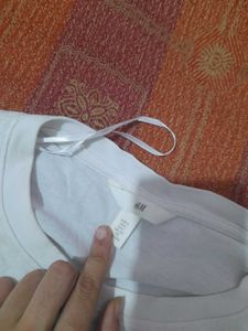 H&amp;m cute White Peplum Tie-Up Top