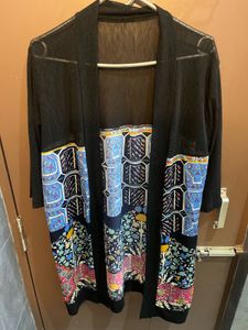 Boho Print black shrug