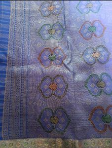 Elegant Blue &amp; Gold Saree