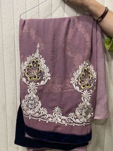 Embroidered Purple Saree