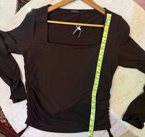 Trendyol Chic Ruched Long Sleeve Top