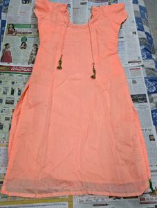 Peach Embroidered Kurta Set with Patiala Pants