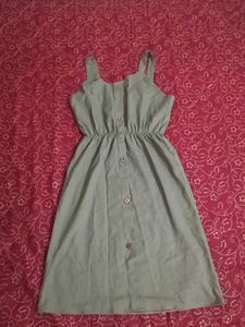 Casual Button-Front Midi Dress