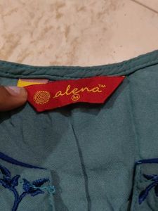 Embroidered Teal Kurta