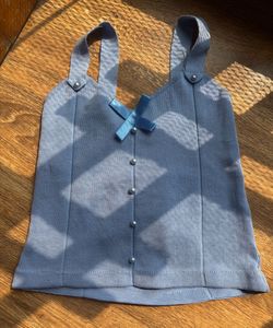 Cute Blue couquette tank Top (stretchable)