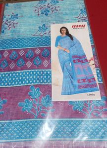 Beautiful Blue Floral Saree