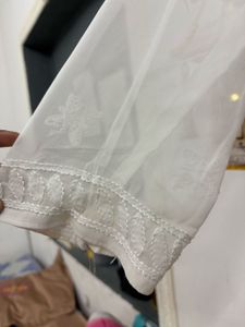 Elegant White Chikankari Kurta