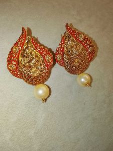 Beautiful enamel and stone Earrings