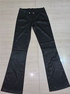 Black Flare Satin Pants