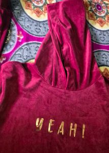 Velvet Hoodie "YEAH!"