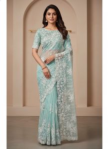 Elegant Embroidered saree.. with padded blowse